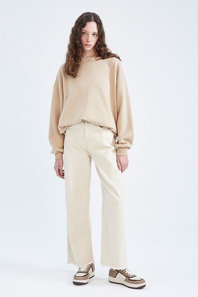 DeFacto Oversize Fit mikina Crew Neck