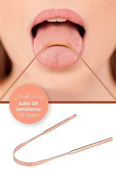 Anadolu Saray Çarşısı Bakır Dil Temizleme Dil Sıyırıcı Temizleyici Dil Temizl...
