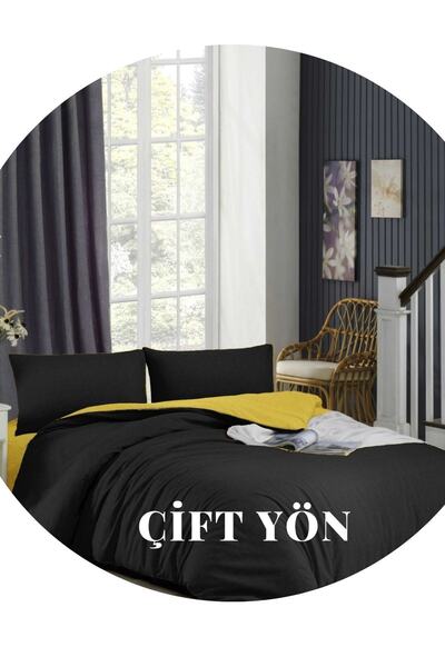ELY PARKER Kolay Ütü-120x200-tek Kişilik Nevresim Takımı Sarı Lastikli Çarşaf Yorgan Kılıfı Yastık Kılıfı