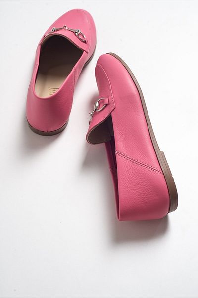 Luvi F03 Ballerinas aus echtem Leder in rosa Haut