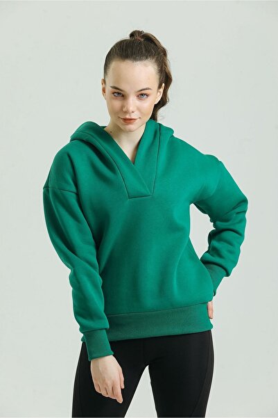 FVTEKSTİL مقنعين مفصلة 3 موضوع النقطية البلوز كبيرة الحجم