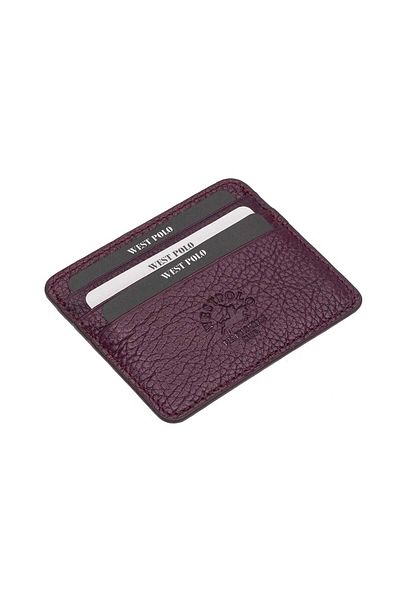 By Hakan West Polo 49 - Θήκη για κάρτες Unisex Purple από γνήσιο δέρμα