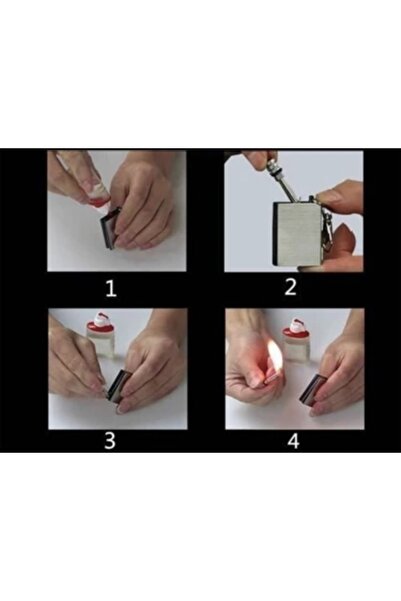 DİBA AVM Zippo Kibrit Bitmeyen Clipper Benzini Ile Çalışan Magnezyum Ateşleyici Metal Çakmak