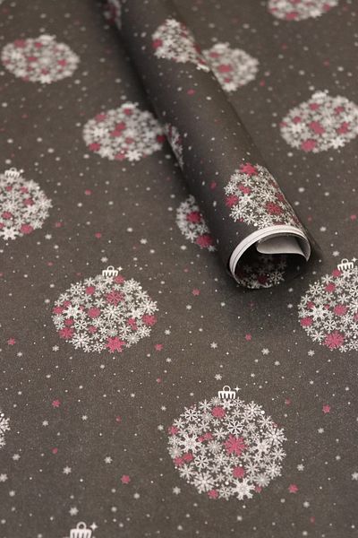 demontecraft Black Flower Ball Packaging Paper 70*100 Cm 5 Pieces Not Plush