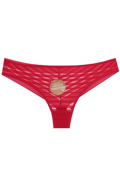 papatya lingerie Tanga braziliană cu bandă transparentă pe spate
