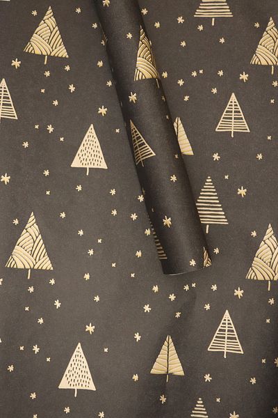 demontecraft Black Gold Large Pine Tree Packaging Paper 70*100 Cm 5 Pieces Not Pelur