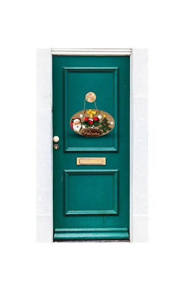 nesever store Новорічна прикраса для дверей з Дідом Морозом і ялинкою Привітальна прикраса для дверей