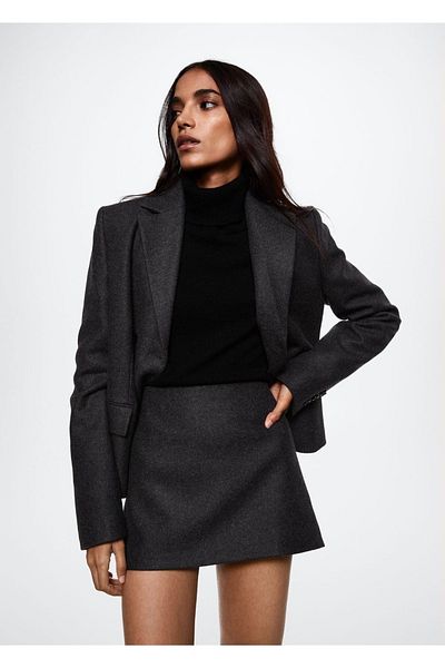 MANGO Woman Woolen Mini Skirt