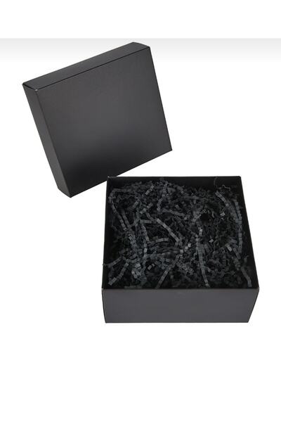 Boş Siyah Renk Hediye Kutusu 20x20x10cm