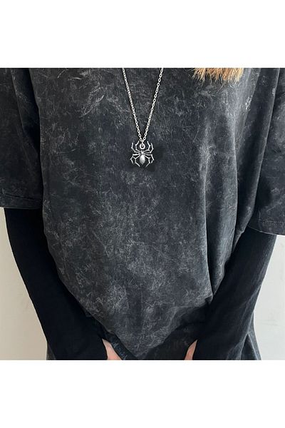 Touz My Vision Gothic Spider Design Spider Necklace