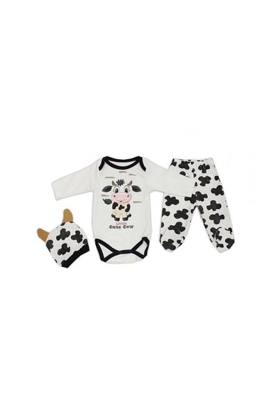 Mini Bird Unisex Baby Cow Hat Set