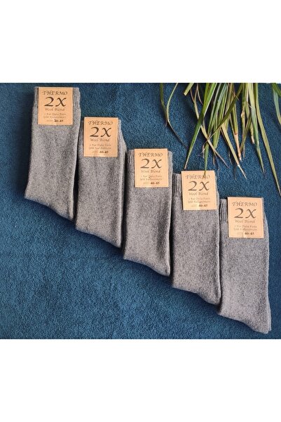 Ervanur جوارب صوفية رجالية سميكة للغاية فائقة الجودة (5 أزواج)
