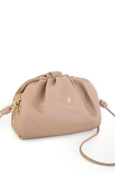 Lifonbag حقيبة يد وكتف نسائية طويلة برباط وحزام متقاطع باللون البيج