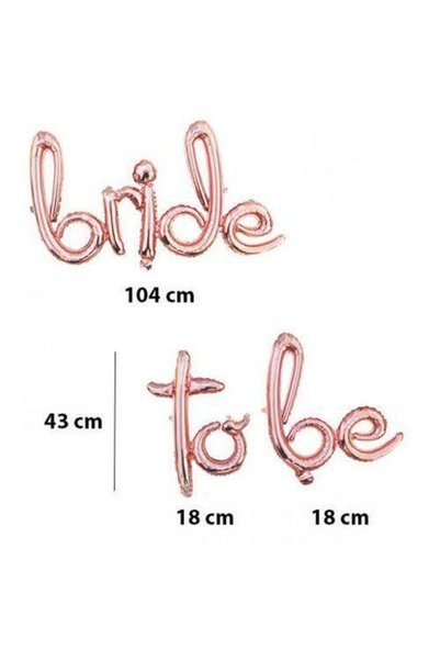 CAVAŞ sun hat Bride To Be Foil Balloon Set Rose Gold