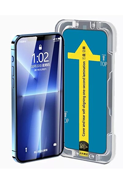 n noppax Iphone 14 Pro Max Ekran Koruyucu 5d Tam Kapatan Otomatik Hizalama Ap...