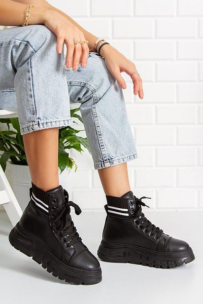 Aleza Shoes Love Comfortable Fit Elastic Lace Up Γυναικείες Μπότες