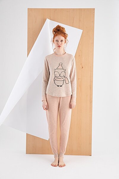 Sevim Uzun Kollu Termal Kadın Pijama Takım 13158