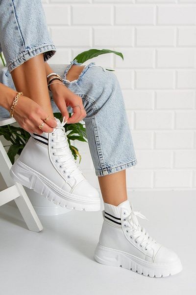 Aleza Shoes Love Comfortable Fit Elastic Lace Up Γυναικείες Μπότες