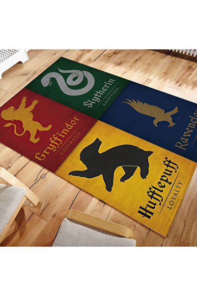 NesaDecor Harry Potter Genç Odası Halı Dekoru Dijital Baskı Makinede Yıkanabi...