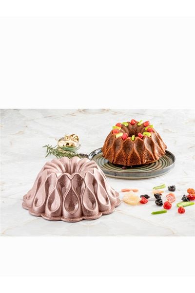 Evimsaray S-1449 R Lotus Granite Cake Mold Rose