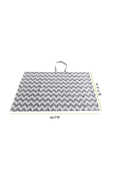 RevuBaby Duffel Nursing Bib Nursing Cover Gray-zizag