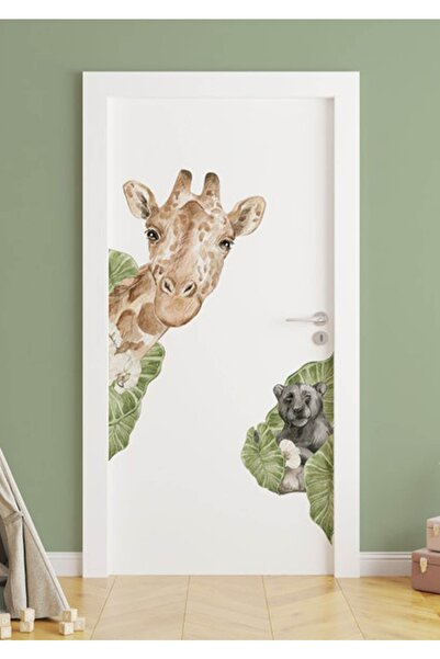 WALLHUMAN Safari Çocuk Odası Kapı Stickerı