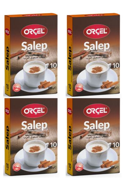 ORÇEL Salep (SAHLEP 10 FİNCAN TEK İÇİMLİK TARÇINLI) 4 X 200gr.