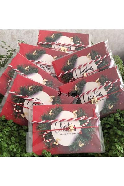 NEBON Mery Christmas 2-Piece Bracelet with New Year's Special Card and Martenichka Lucky Bracelet