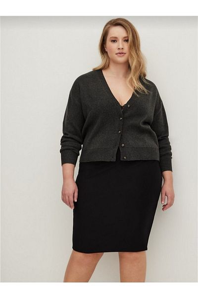 SUHIS Plus Size Pencil Skirt