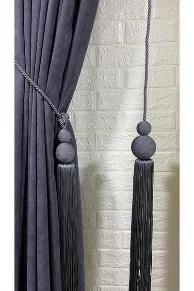 Şahinsoy perde Curtain Accessory Set (Set of Three) 2 Pieces of Braçol and 1 Piece of Medium Pendant Lamp