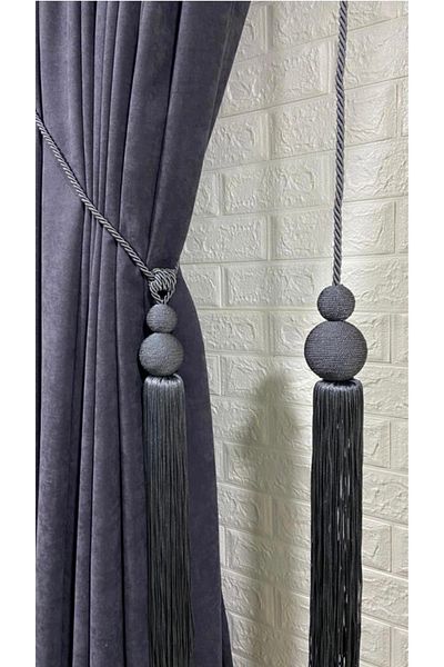 Şahinsoy perde Curtain Accessory Set (Set of Three) 2 Pieces of Braçol and 1 Piece of Medium Pendant Lamp