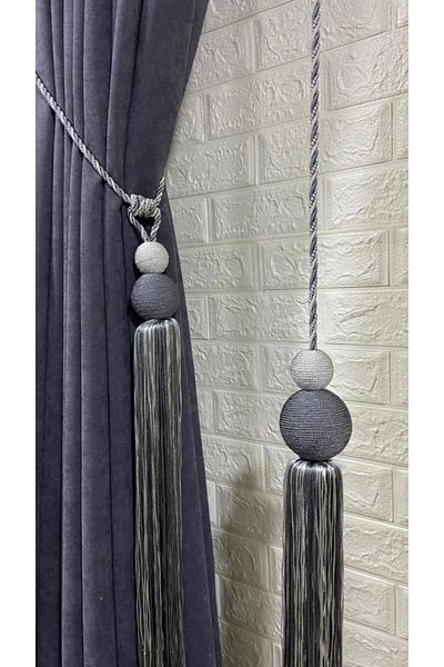 Şahinsoy perde Curtain Accessory Set (Set of Three) 2 Pieces of Braçol and 1 Piece of Medium Pendant Lamp