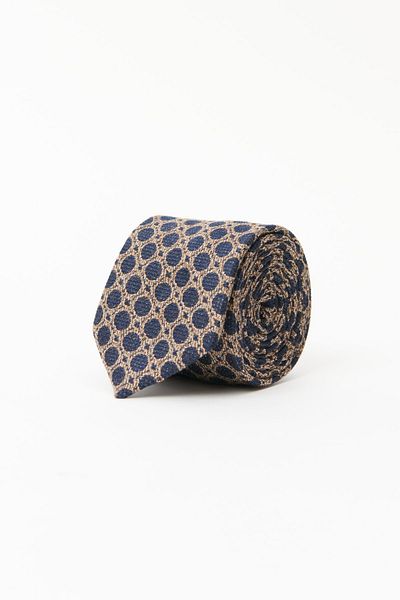ALTINYILDIZ CLASSICS Ανδρική κλασική γραβάτα μπεζ Navy Wool