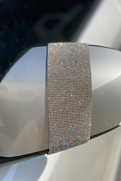 TASARIM ARABAM ATİKE ELİF AKIN شريط فضي عمودي مرآة حجر مزدوج 2 قطعة