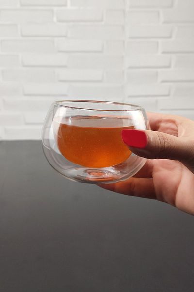 Digithome 6-Piece Double Walled Borosilicate Thin Glass Jam Bowl - Thn75454 C1-1-18