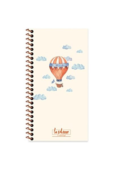 KESKİN COLOR La Plume Çizgisiz Balon Telli Defter 10x19 Cm Krem Renk Kağıt 80...