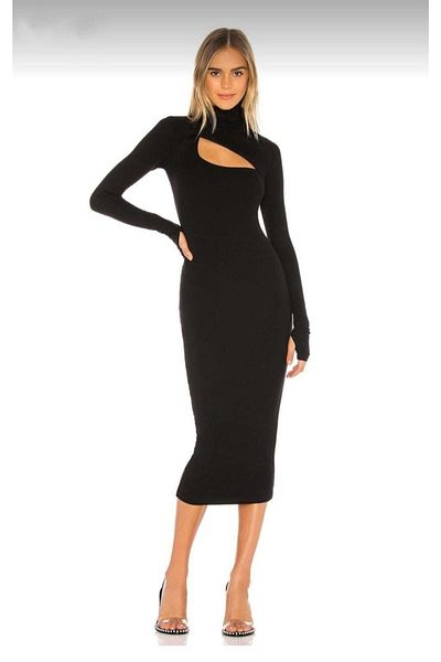 charango Rochie midi, cu decolteu decoltat, cu decolteu decoltat la piept, pentru femei
