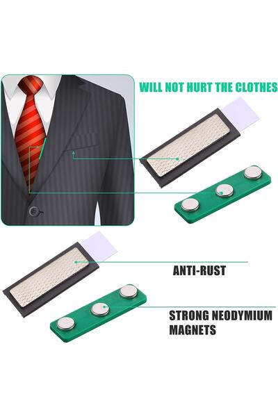 Hdg 10 Adet Mıknatıslı Yakalık Isimlik, Neodyum Mıknatıslı Rozet Yakalık Tutu...