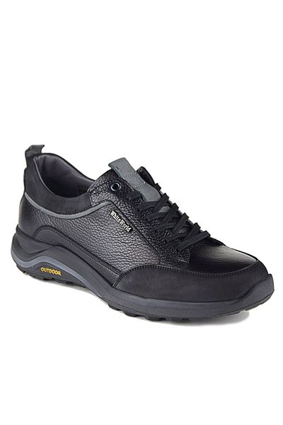 White World 2147 Pantofi sport negri din piele naturală