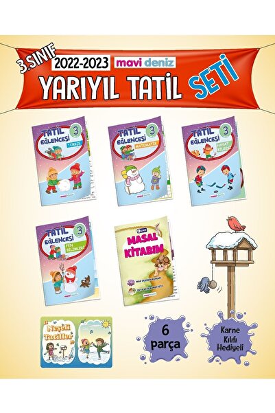 Mavi Deniz Yayınları 3.sınıf Yarıyıl Tatil Seti 2022-2023