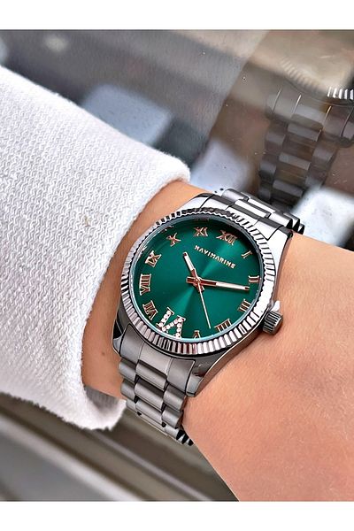 Navimarine Silver Color Steel Strap Women's Wristwatch Bracelet Gift