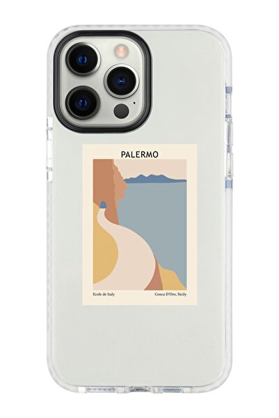 shoptocase Iphone 14 Pro Max Uyumlu Lens Korumalı Anti Shock Palermo Tasarıml...