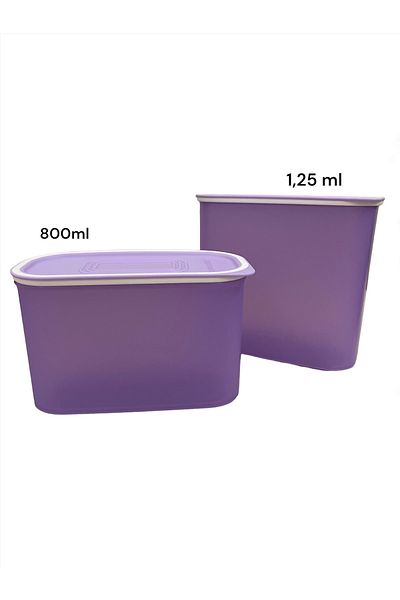 Tupperware Lilac Oval Storage Container Set of 2