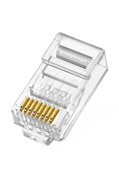 Derwell Rj 45 8pin Jak Konnektör 8p8c Internet Kablosu Konektör Ethernet Kabl...