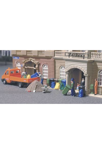 Busch 1:87 Ho Garbage Cans Model Diorama Detail Set