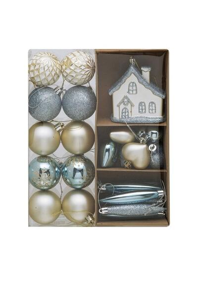 SÜS EVİ Seria specială 5 cm 22 bucăți Ornament de Crăciun mixt
