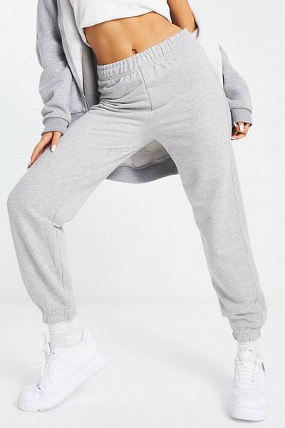 BSBSPOR Γκρι Oversize Φόρμα - Καλοκαιρινό Ύφασμα με Ελαστικό Κάτω