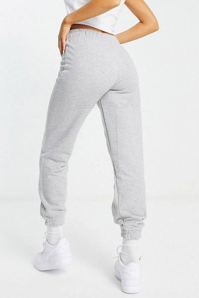 BSBSPOR Γκρι Oversize Φόρμα - Καλοκαιρινό Ύφασμα με Ελαστικό Κάτω