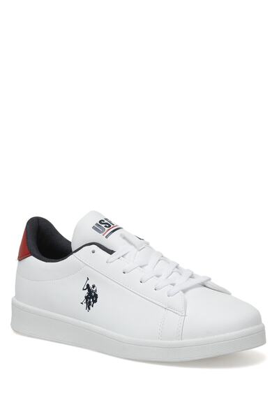 U.S. Polo Assn. حذاء رياضي رجالي أبيض Byz-lc-krm Tıbet 3fx
