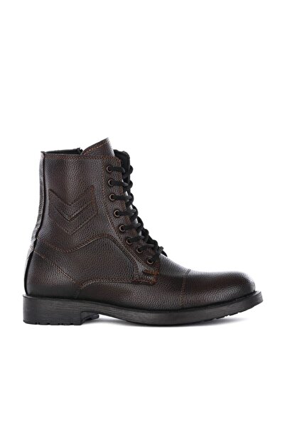 YUNUS YAVUZ Ανδρικές μπότες σκούρο καφέ με ζεστή επένδυση και αδιάβροχες μπότες